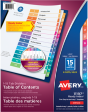 Ready Index&reg; Table of Contents Dividers
