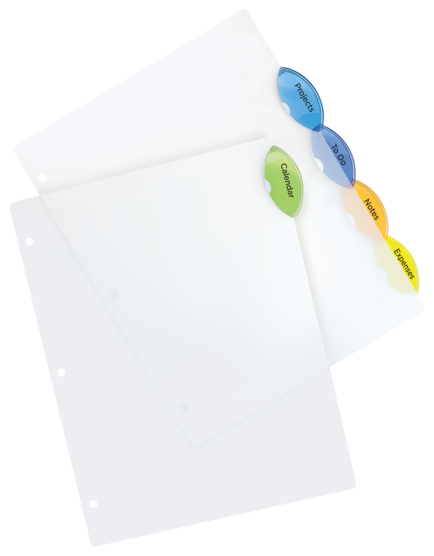 Avery Style Edge Plastic Insertable Dividers, 5 Tabs, 11200, Multicolour