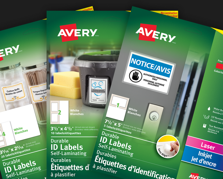 Easy Align Self Laminating ID Labels