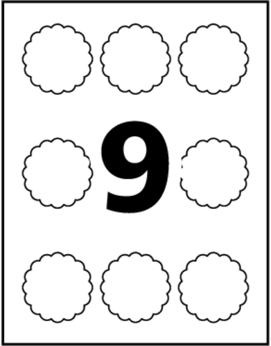 Avery&reg; Scallop Glossy Round Template