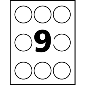 Avery&reg; Glossy White Round Labels Template