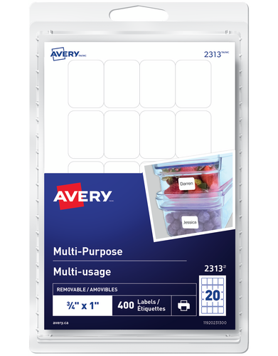 Avery® Étiquettes Multi-usage Amovibles
