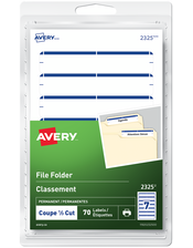 Blue File Folder Labels
