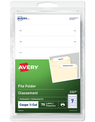 White File Folder Labels