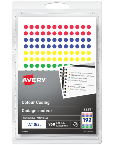  Removable Colour Coding Labels