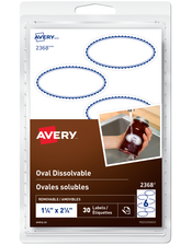 Avery&reg; Dissolvable Oval Labels
