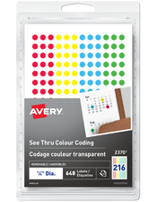  See Thru Removable Colour Coding Labels