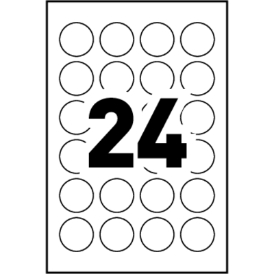 Avery Print or Write Multi-Use Labels - 2309 - Template - 24 labels per