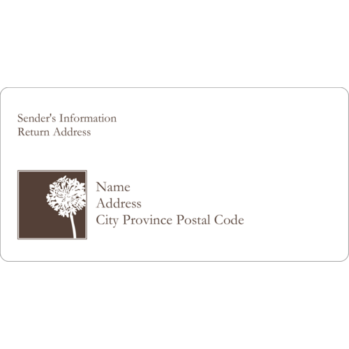 Flower Silhouette pre-designed Label and Card template for your next ...