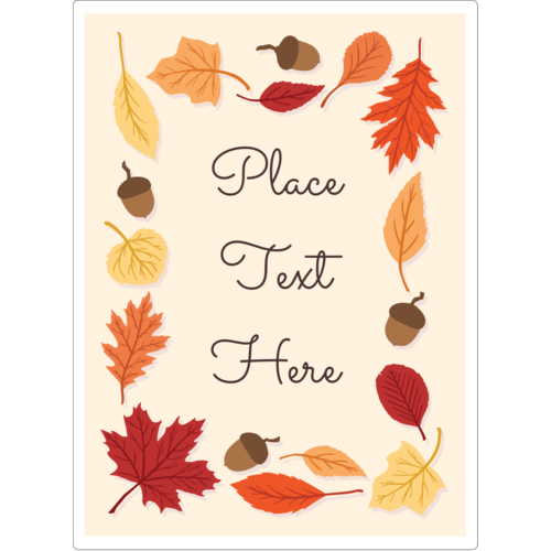 Thanksgiving Leafy predesigned Label and Card template for your next ...