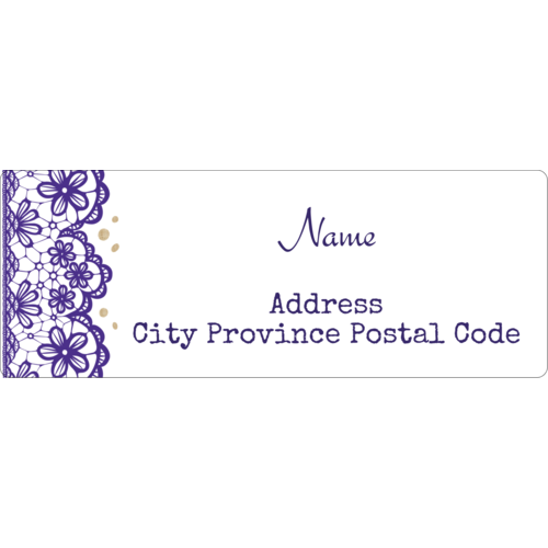 Purple Lace Wedding predesigned template for upcoming projects | Avery