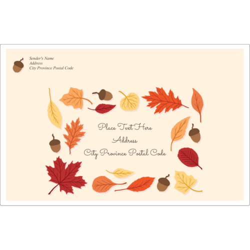 Thanksgiving Leafy predesigned Label and Card template for your next ...