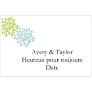 Fleurs bleues et vertes