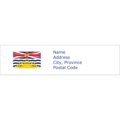 British Columbia Flag Pre-designed Label and Card Label and Card ...
