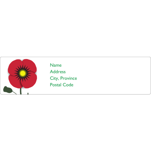Remembrance Day Poppy Pre-designed Label and Card templates | Avery