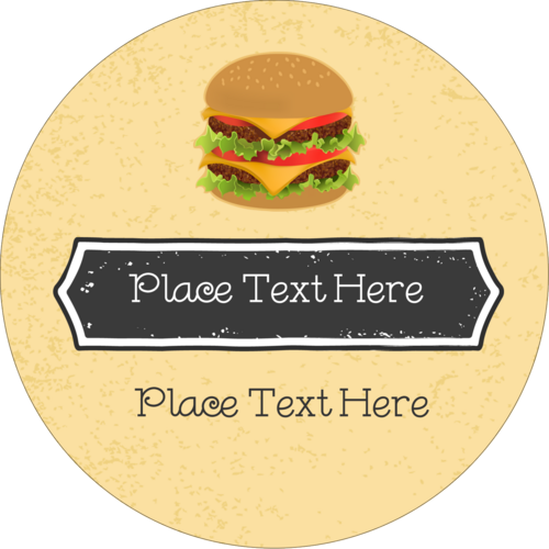 Burger pre-designed Label and Card template for your next business or ...