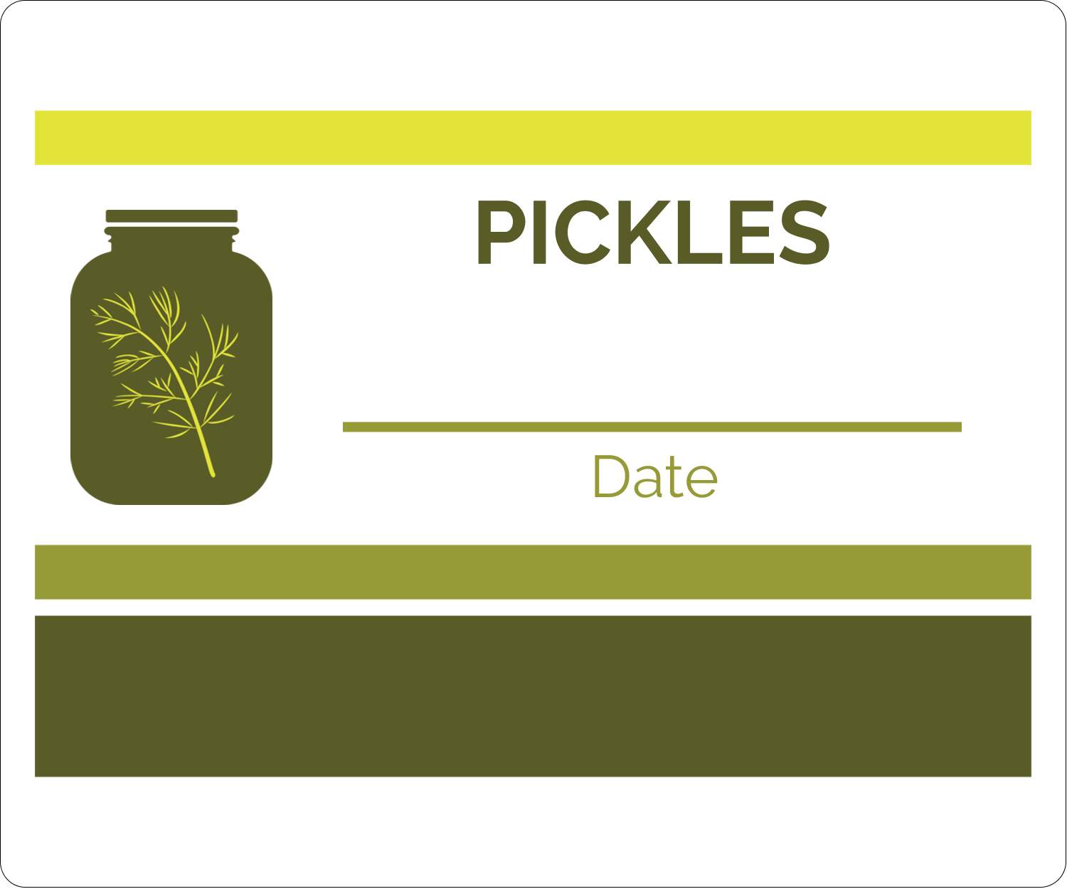 Pickled Pickle Jar Predesigned Label and Card templates Avery