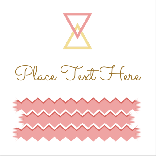 Letterpress Modern Triangles pre-designed Label and Card template for ...