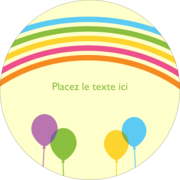 Arc-en-ciel et ballons