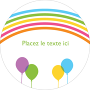 Arc-en-ciel et ballons