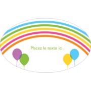 Arc-en-ciel et ballons