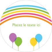 Arc-en-ciel et ballons