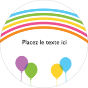 Arc-en-ciel et ballons