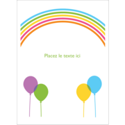Arc-en-ciel et ballons