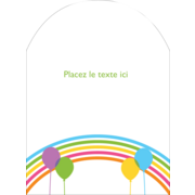 Arc-en-ciel et ballons