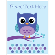 Owl Dots Blue