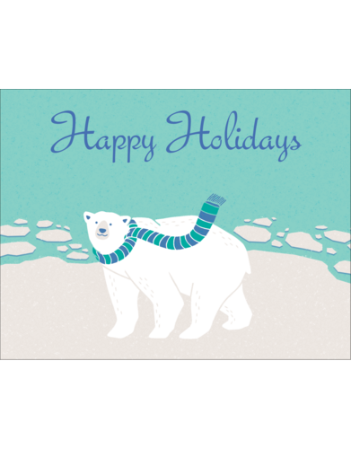 Polar Bear With Scarf