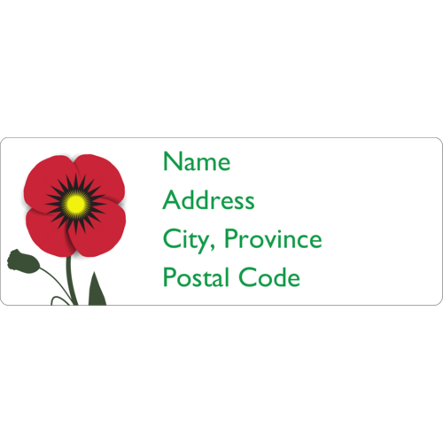 Remembrance Day Poppy Pre-designed Label and Card templates | Avery