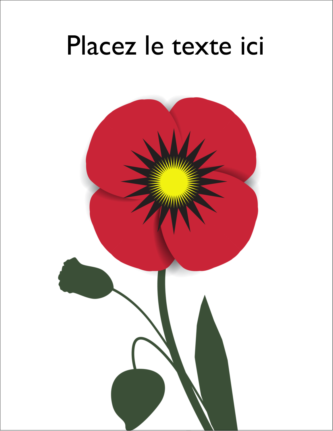 Coquelicot Du Jour Du Souvenir Carte Postale 4 X 5 Avery