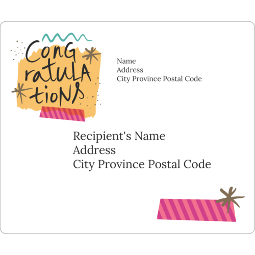 Congratulations predesigned template for your next project | Avery