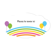 Arc-en-ciel et ballons