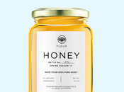 Étiquette de miel blanc