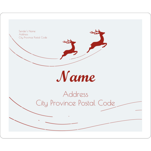 Flying Reindeer predesigned Label and Card template for your next ...