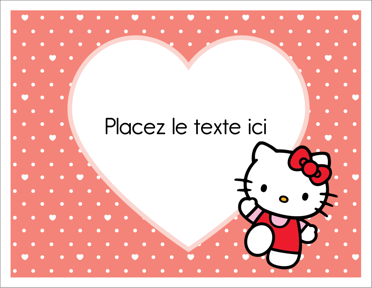 Nous aimons Hello  Kitty  Cartes  Et Articles D Artisanat 