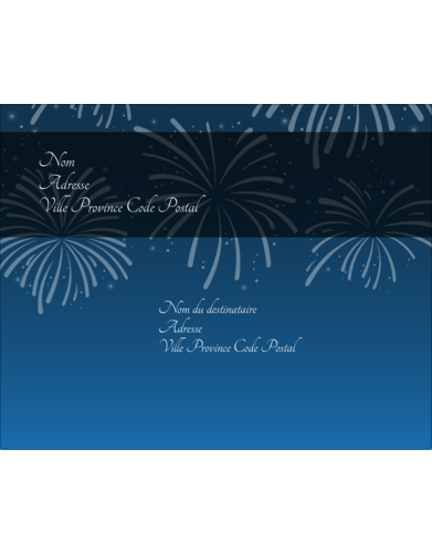 Feux d’artifice bleus du Nouvel An