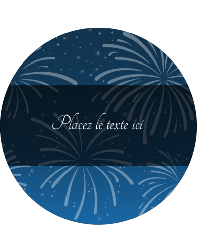 Feux d’artifice bleus du Nouvel An