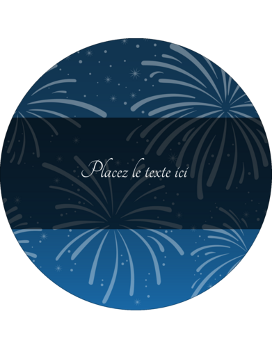 Feux d’artifice bleus du Nouvel An
