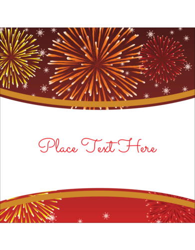 New Year Red Fireworks