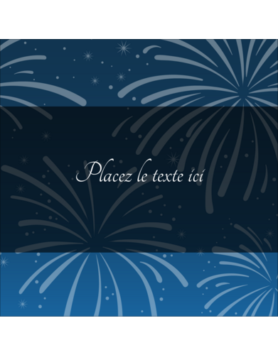 Feux d’artifice bleus du Nouvel An