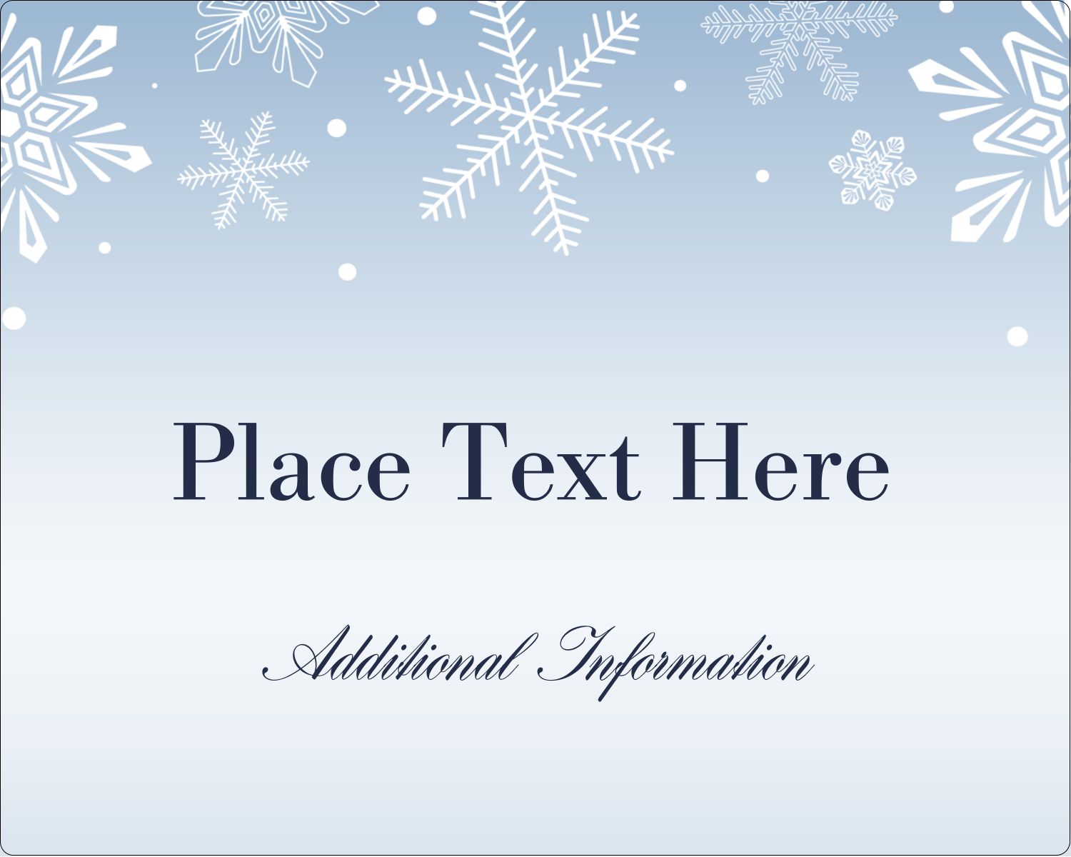 Snowflake Elegant predesigned template for your next holiday project ...