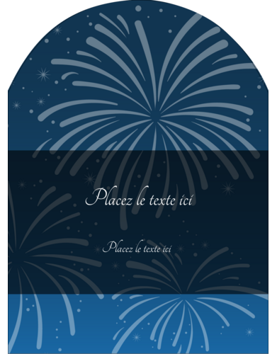 Feux d’artifice bleus du Nouvel An