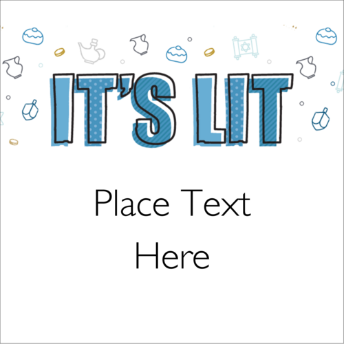 Hanukkah It's Lit predesigned Label and Card template for your next ...
