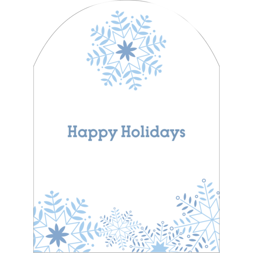 Blue Snowflakes predesigned Label and Card template for your next ...