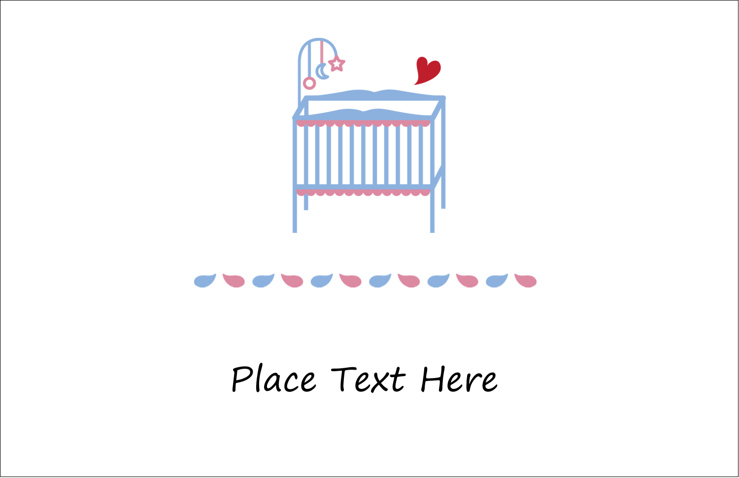 Baby Crib Predesigned Label And Card Template For Your Next