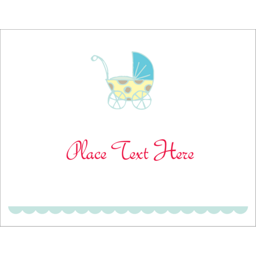 Baby Stroller Blue predesigned Label and Card template for your next ...