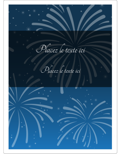 Feux d’artifice bleus du Nouvel An